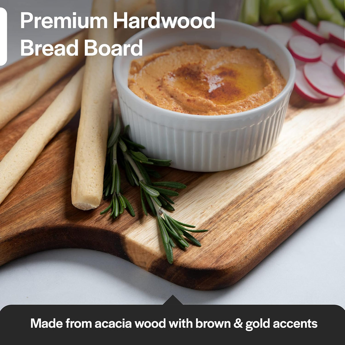 Acacia Wood Bread Board 36 x 10 inch Cutting Board K349184