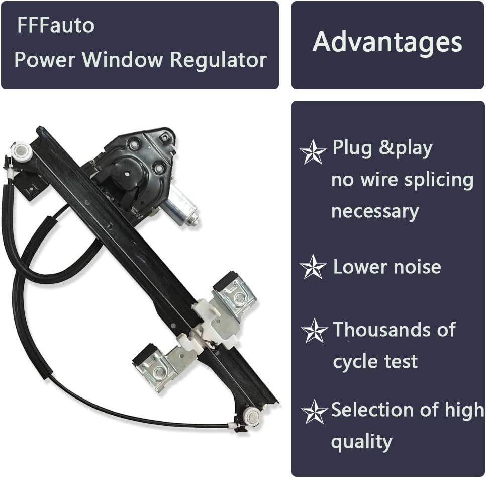 Rear Driver Side Power Window Regulator Motor, Pack of 2 Q495
