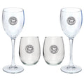 University of Maryland Terps Goblet Set Stemmed and Stemless Wine Set J9300