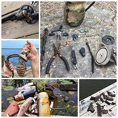 Magnet Fishing Kit 1000 LBS Pulling Force Neodymium Round Magnet 3.54inch Diameter P503
