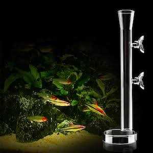 Aquarium Shrimp Feeding Tube and Dish Clear Crystal Glass Feeder D3866