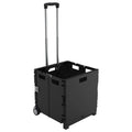 Black Plastic Mobile Utility Cart with Dual Wheel H514390