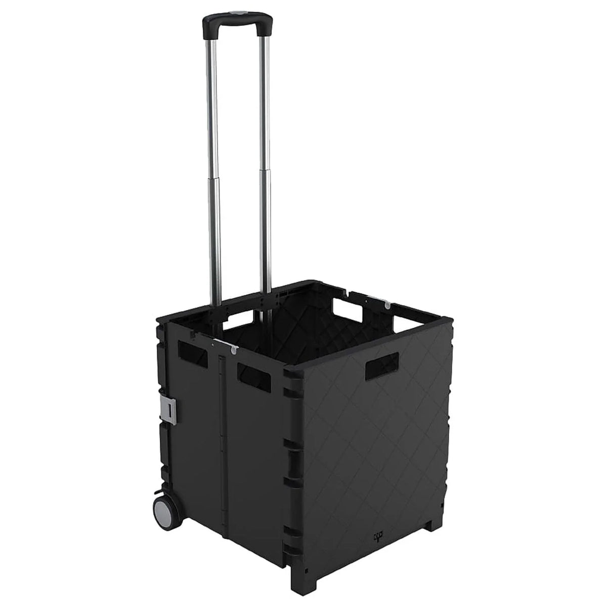 Black Plastic Mobile Utility Cart with Dual Wheel H514390