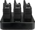 6 Pack Rechargeable Two Way Radios with Multi Gang Charger V753