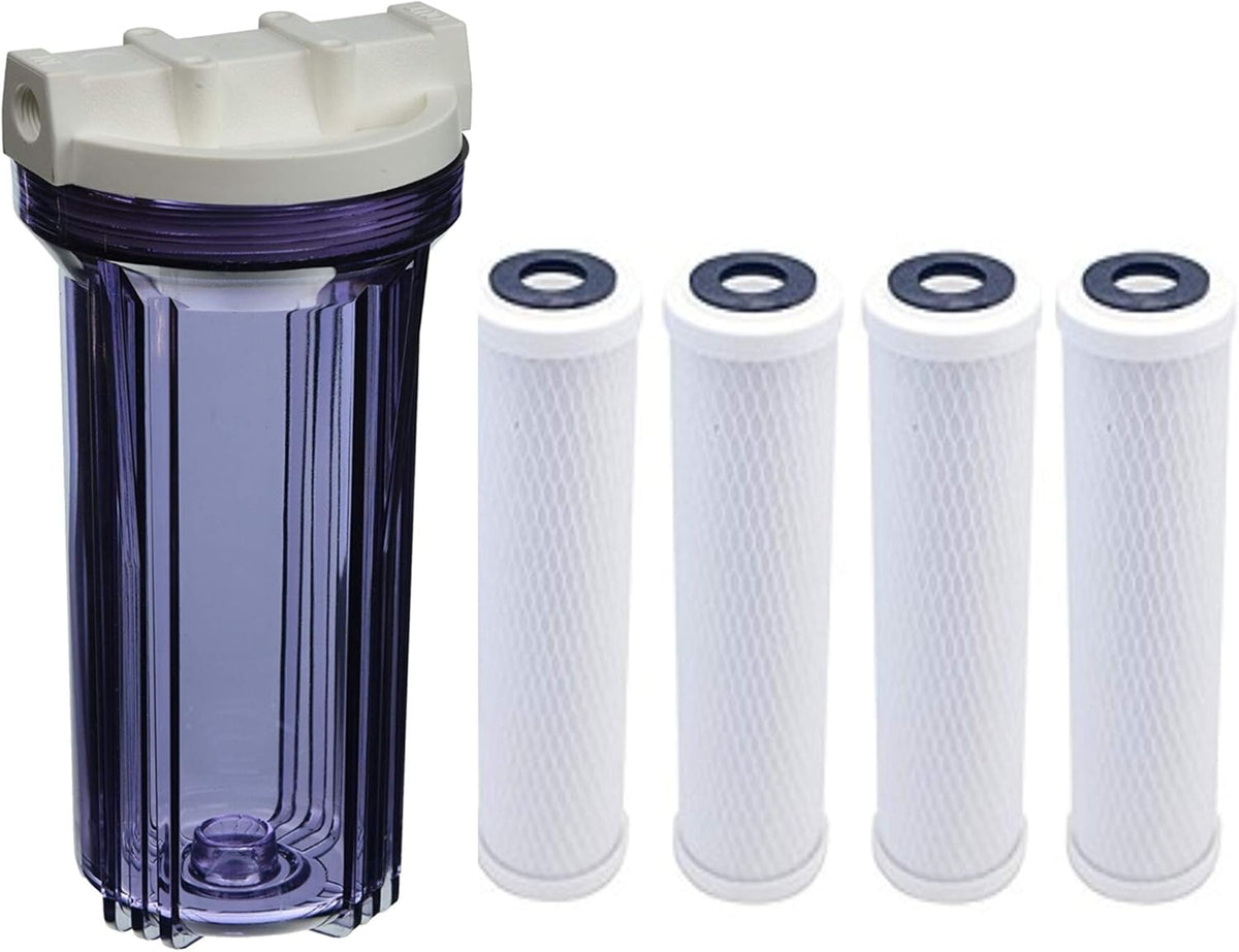 RV Water Filter Housing with 4 Carbon Filters Pack of 2 O3141