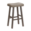 Rustic Gray Wood Backless Bar Height Stool H92671