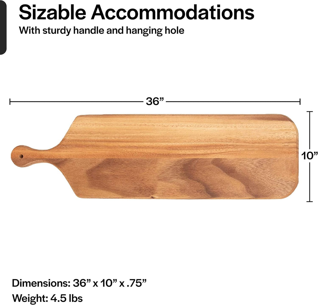 Acacia Wood Bread Board 36 x 10 inch Cutting Board K349184