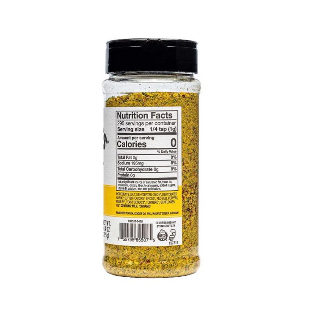 Organic Buttery Steakhouse Seasoning 10.4 oz 2 Pack O5505