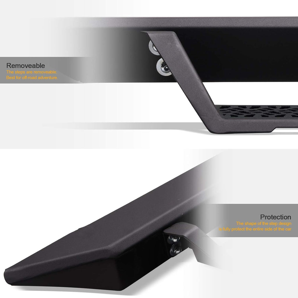 Matte Black Side Nerf Bars Running Boards Q27101