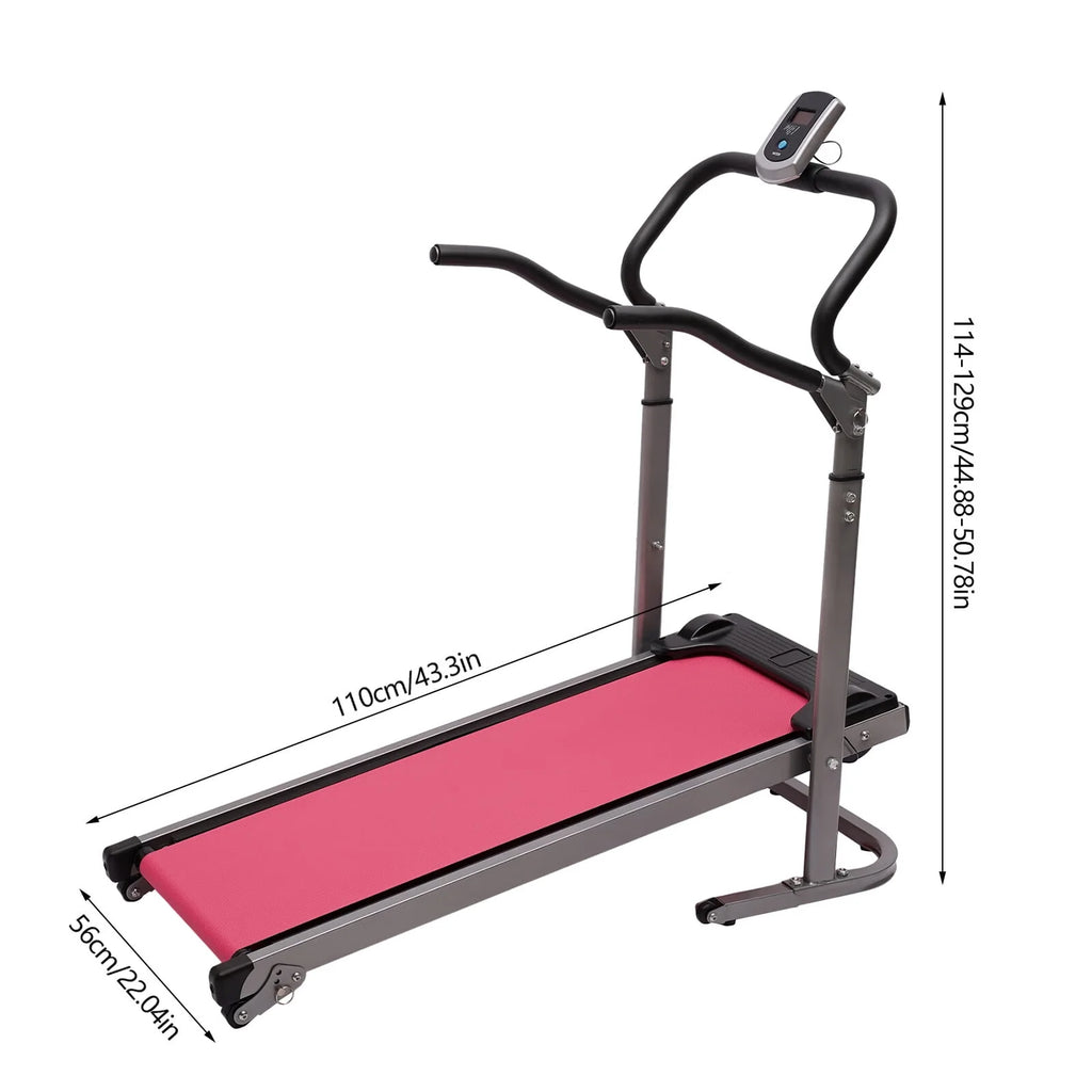 Pink Incline Folding Treadmill F1544