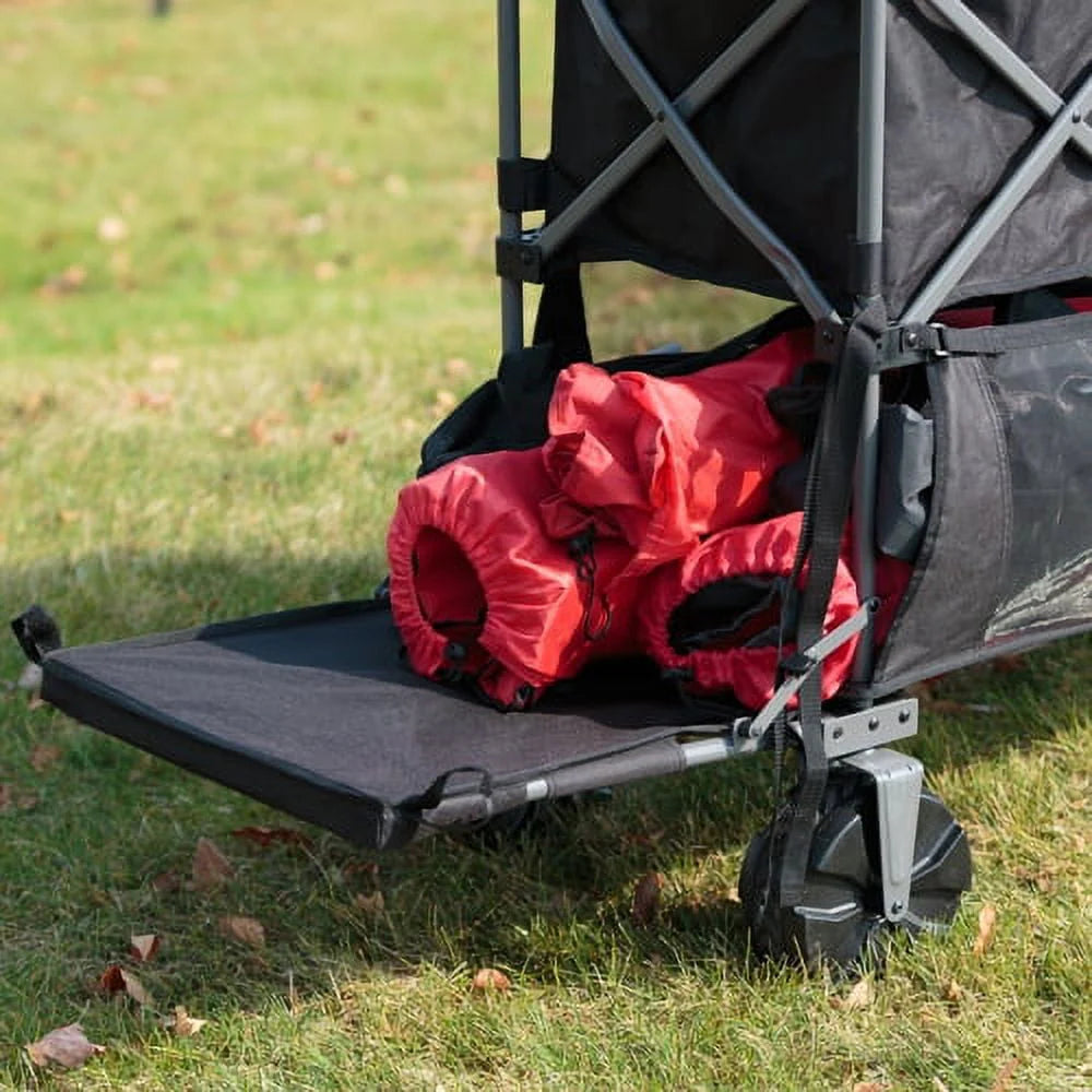 Folding Wagon with Extension Handle, Black R394066