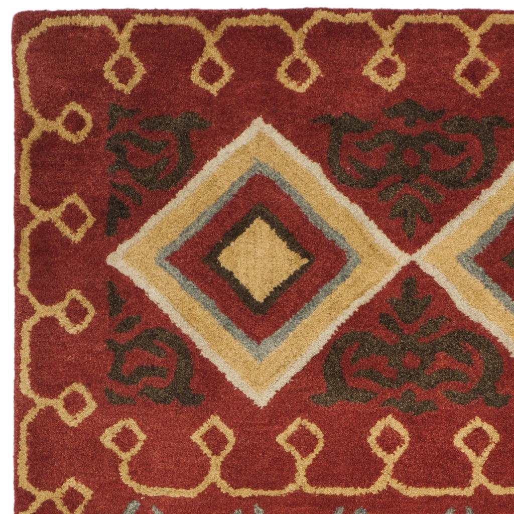 Red Multi Southwestern Wool Area Rug 5' x 8' N896