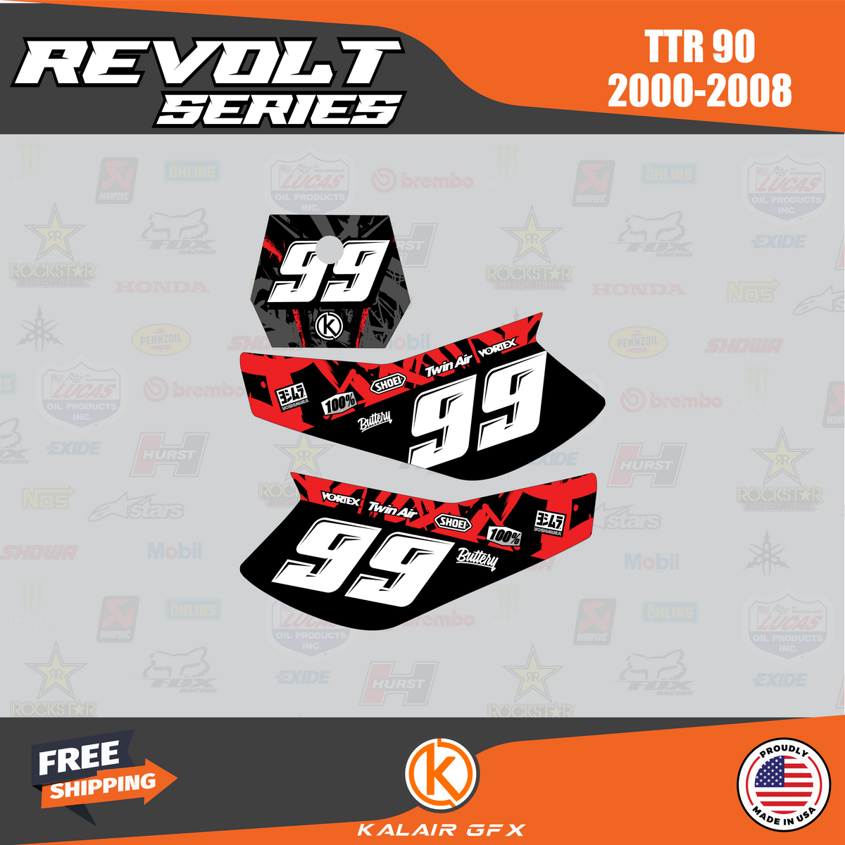 GFX Graphics Kit for Yamaha TTR90 S870