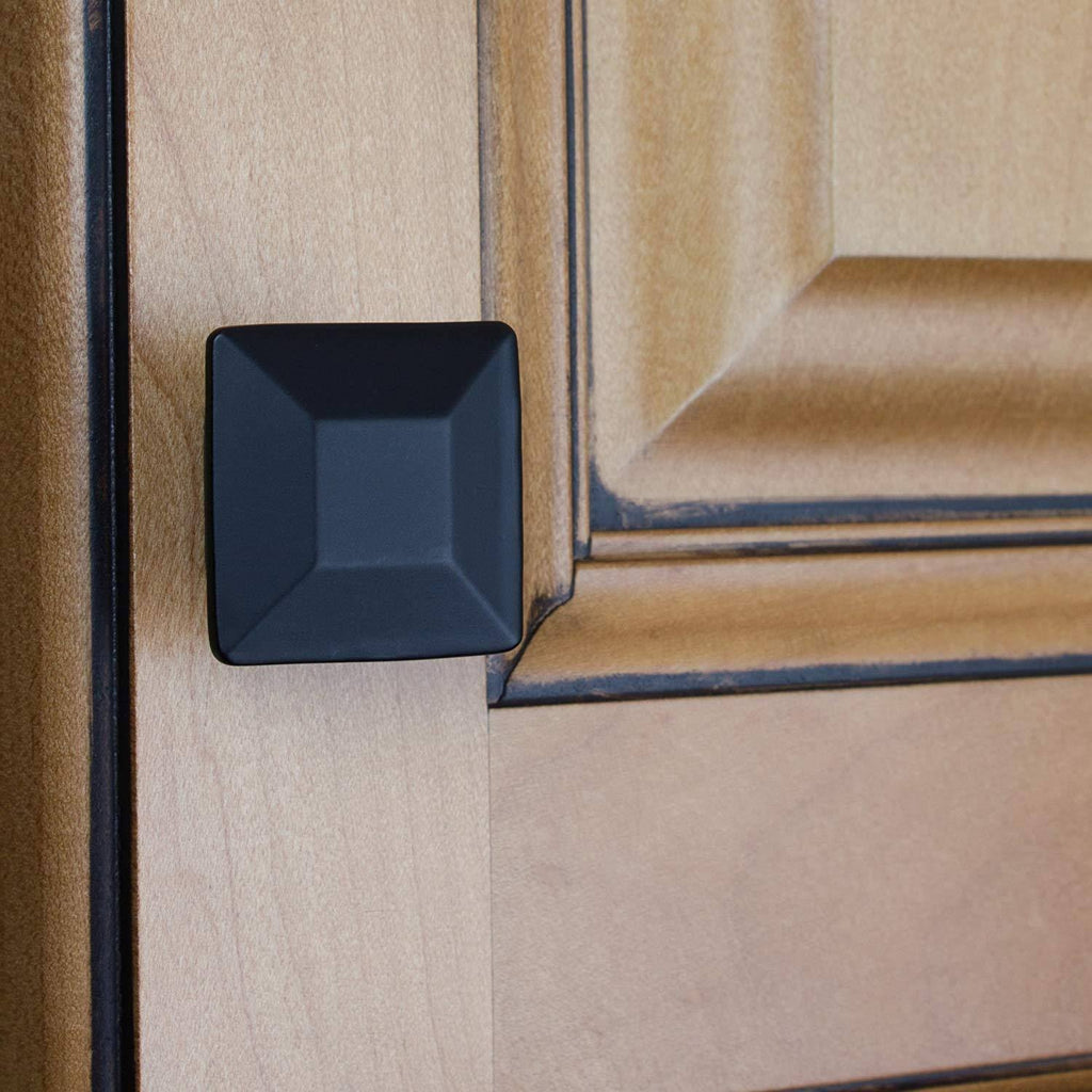 Matte Black Square Cabinet Knobs (Pack of 25) N617