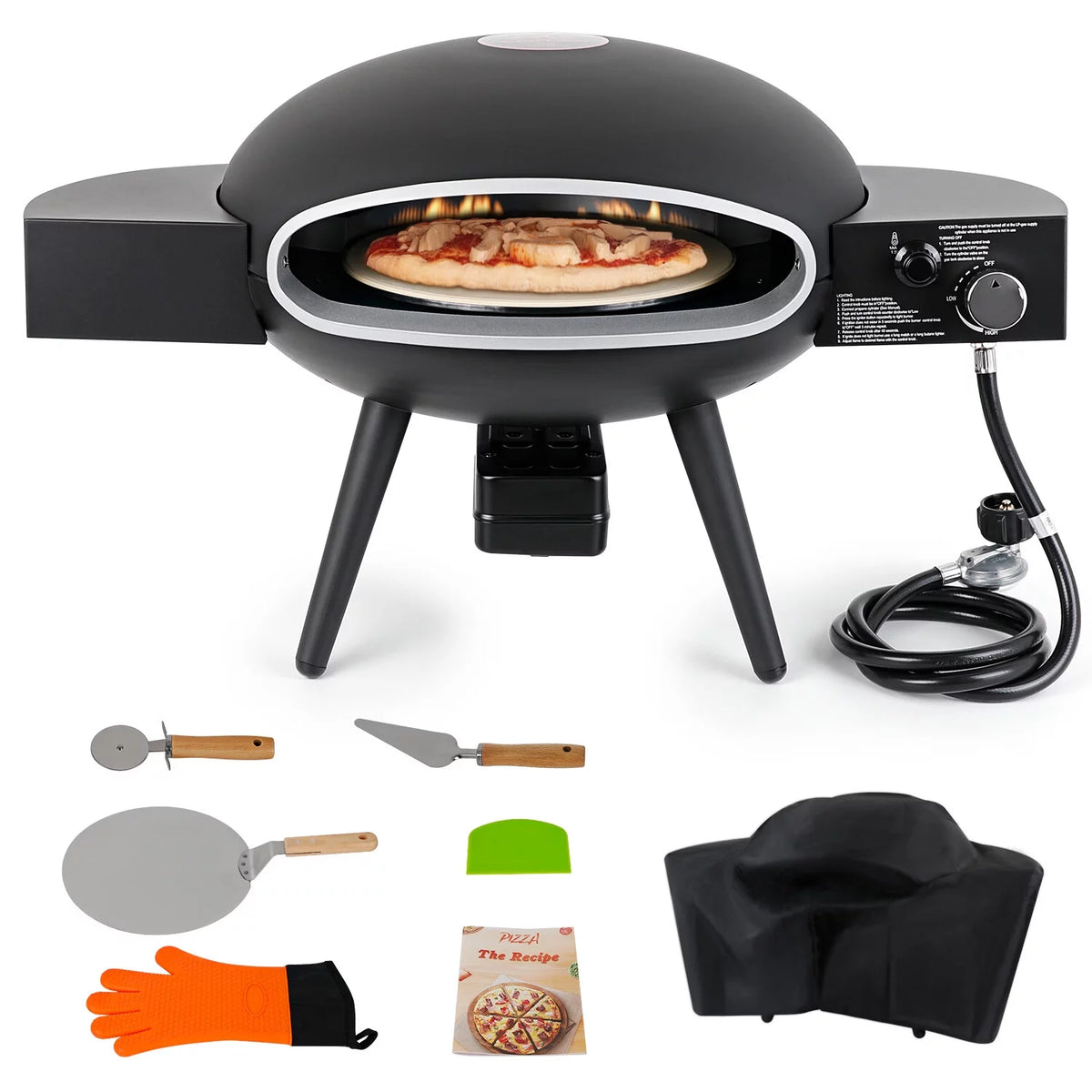 Portable Gas Pizza Oven with Stainless Steel Pizza Grill G202102