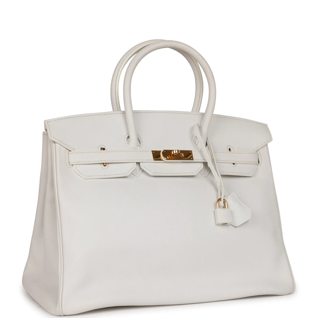 White Epsom Leather Handbag U403