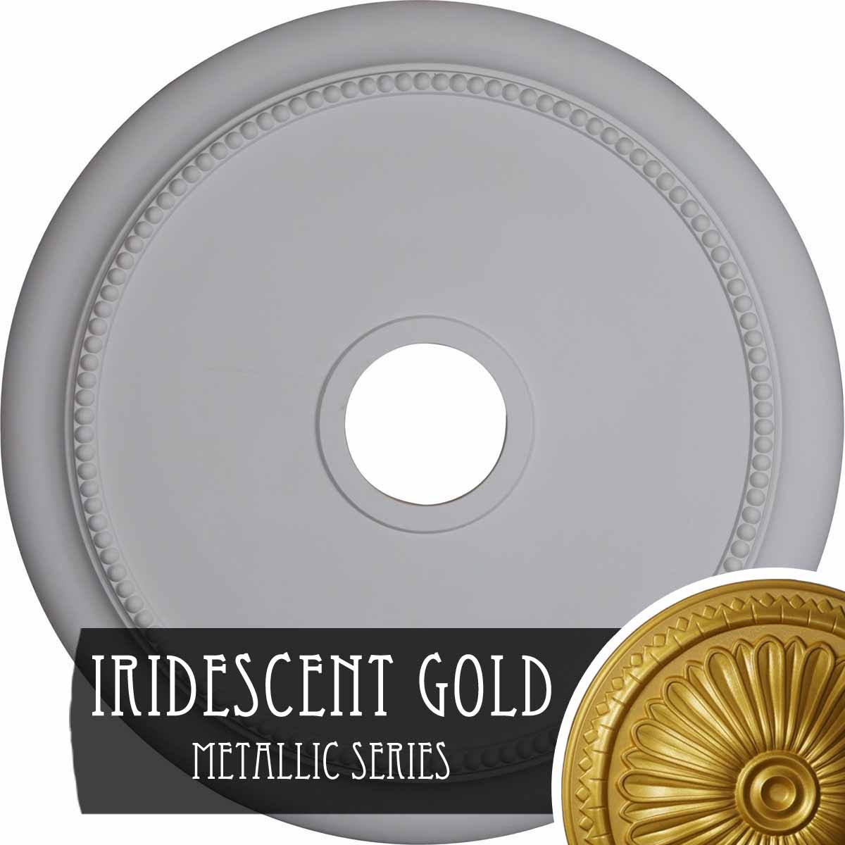 Crendon Ceiling Medallion, Hand-Painted Iridescent F74158