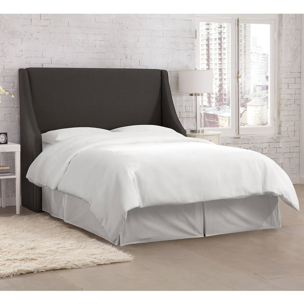 California King Linen Charcoal Wingback Headboard F43890