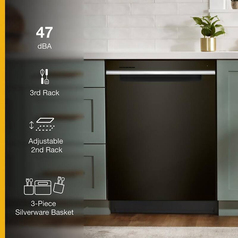 Black Stainless Built-In Tall Tub Dishwasher with Third Level Rack G16795