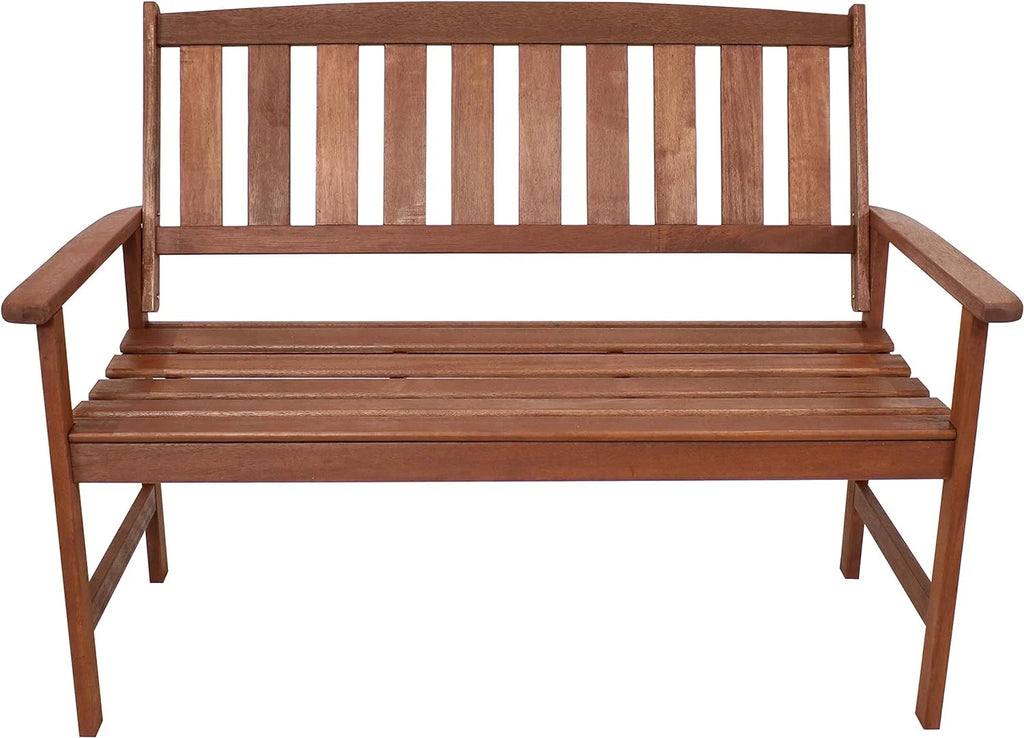 Meranti Wood 2-Seat Outdoor Garden Bench D311796