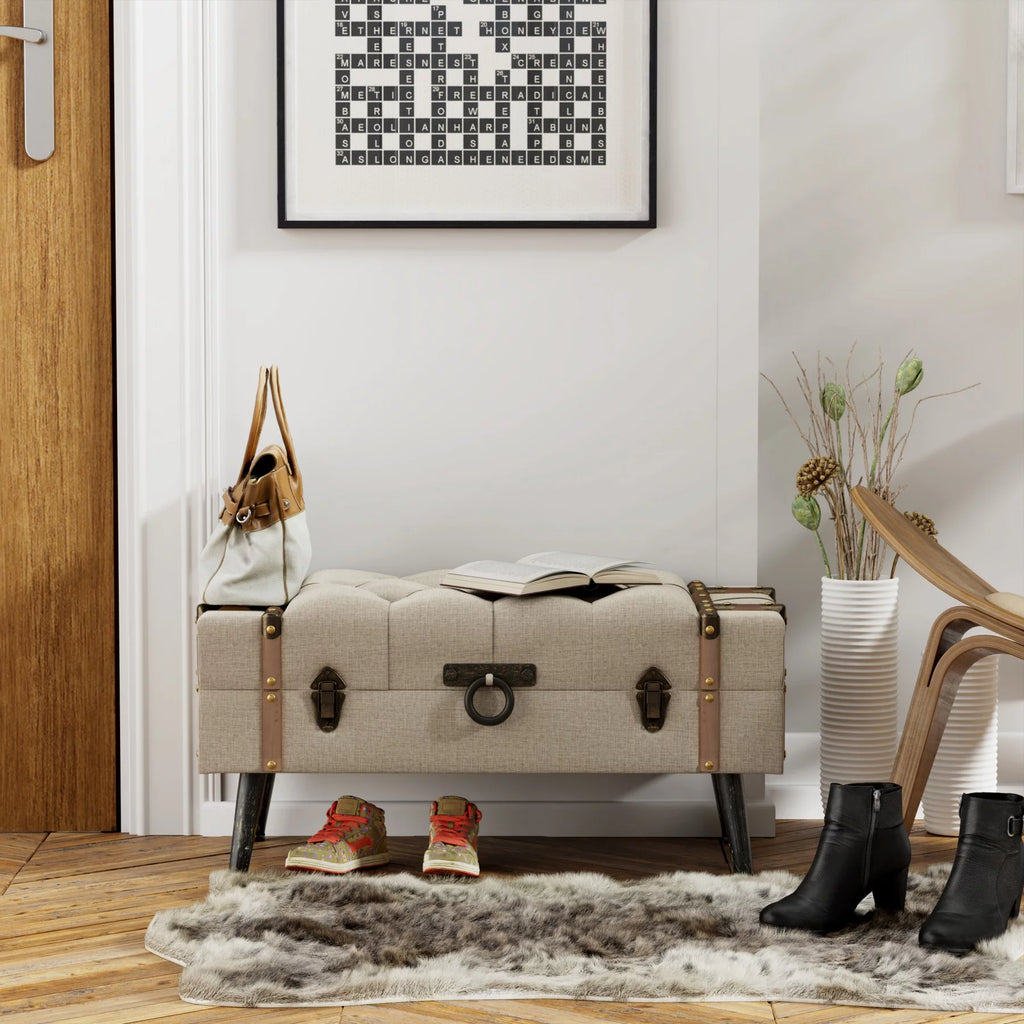 Modern Upholstered Storage Ottoman Q7279