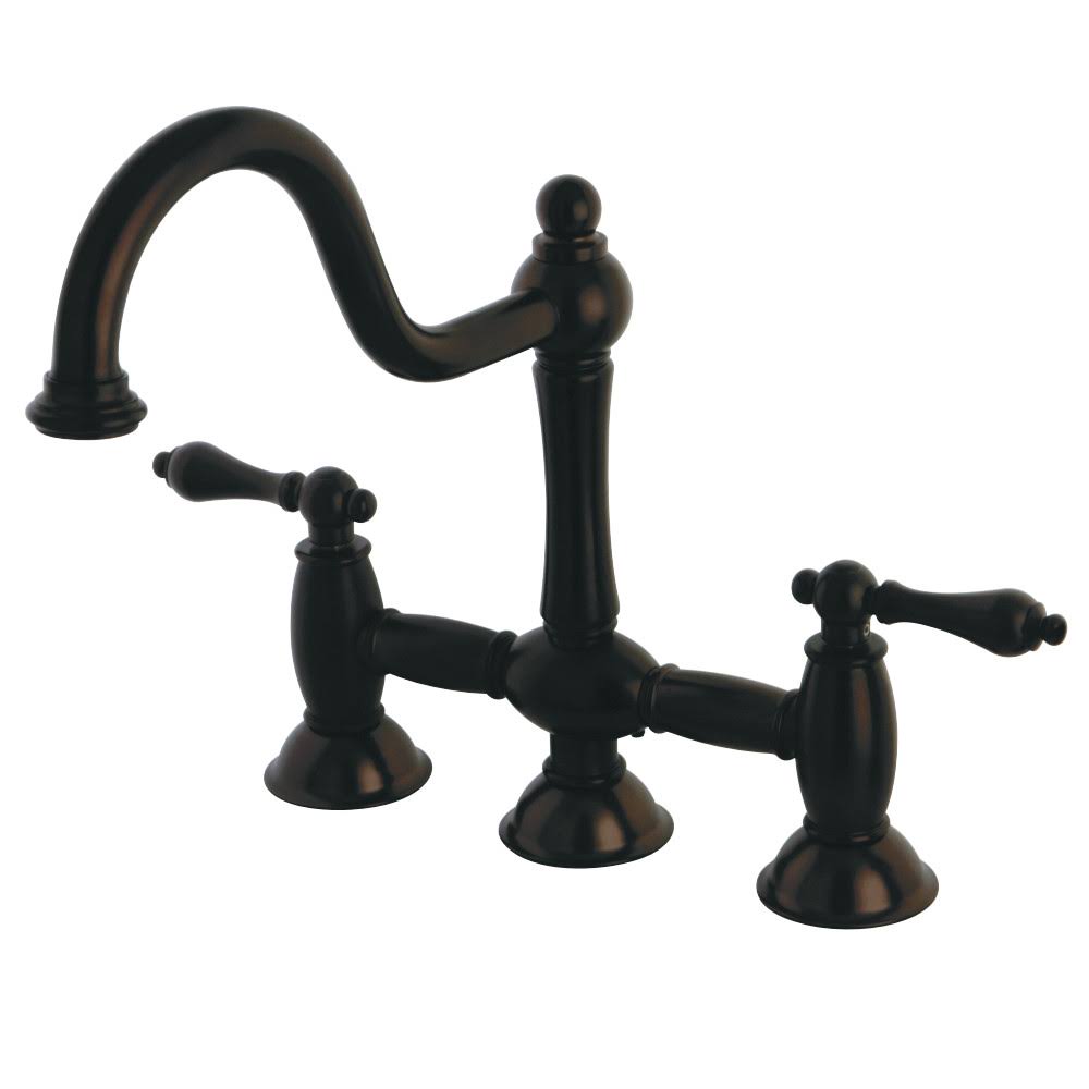 Oil Rubbed Bronze Bridge Kitchen Faucet K65287