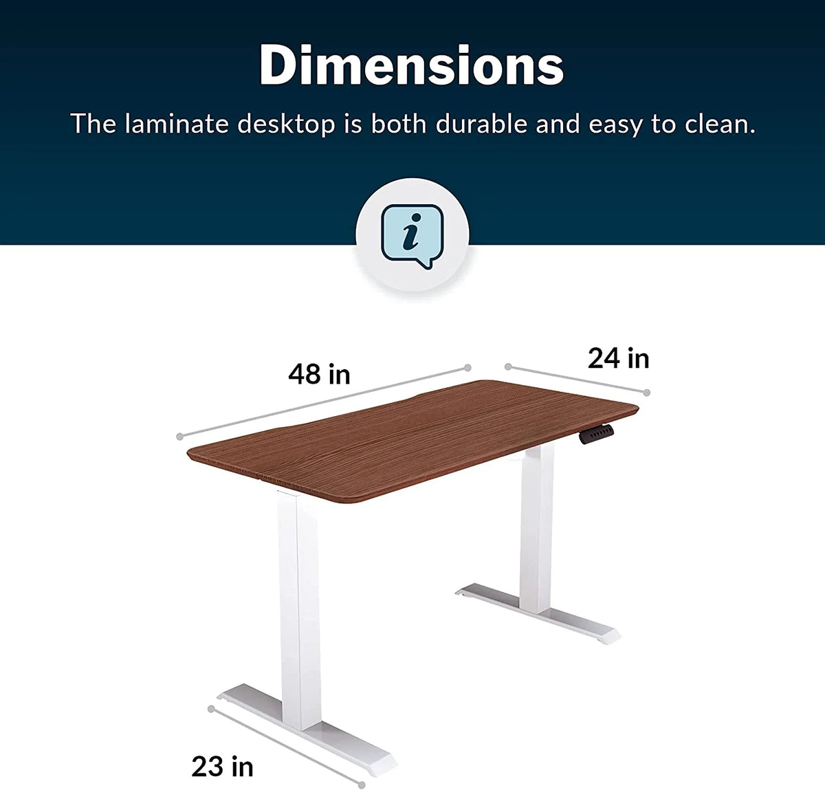 48" x 24" Electric Height Adjustable Standing Desk M740660