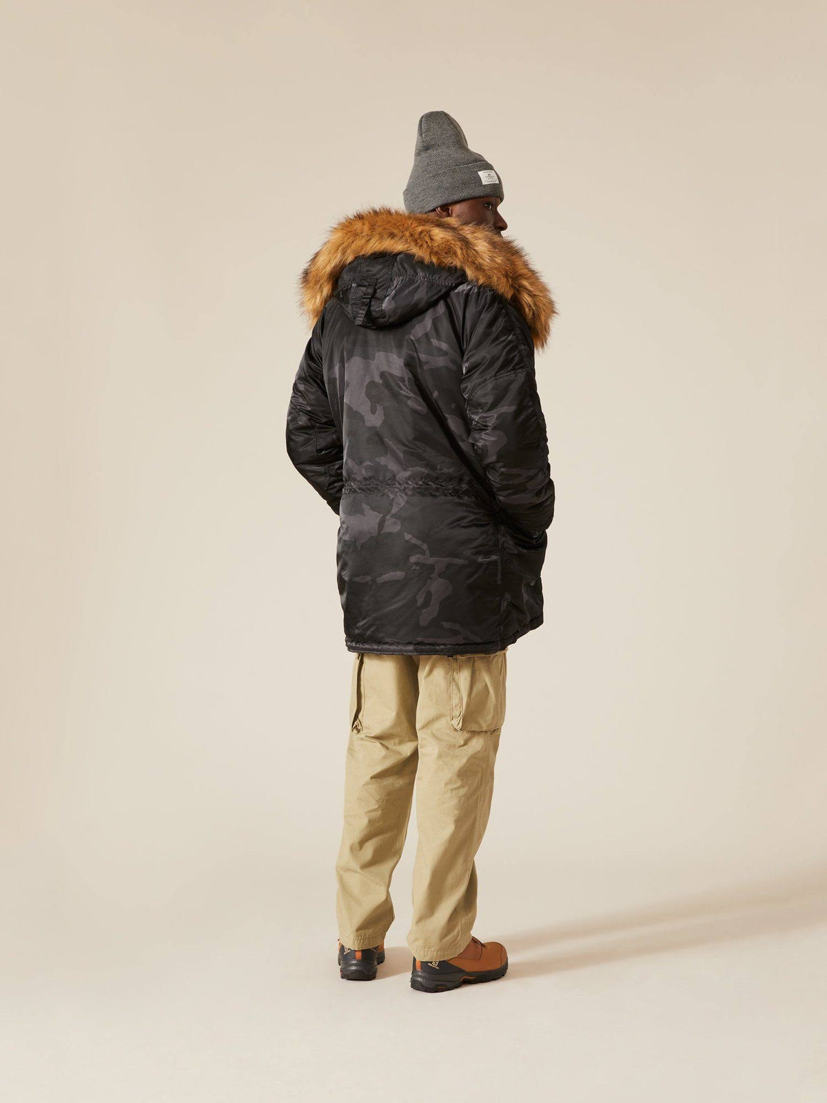 Black Woodland Camo Slim Fit N-3B P277328