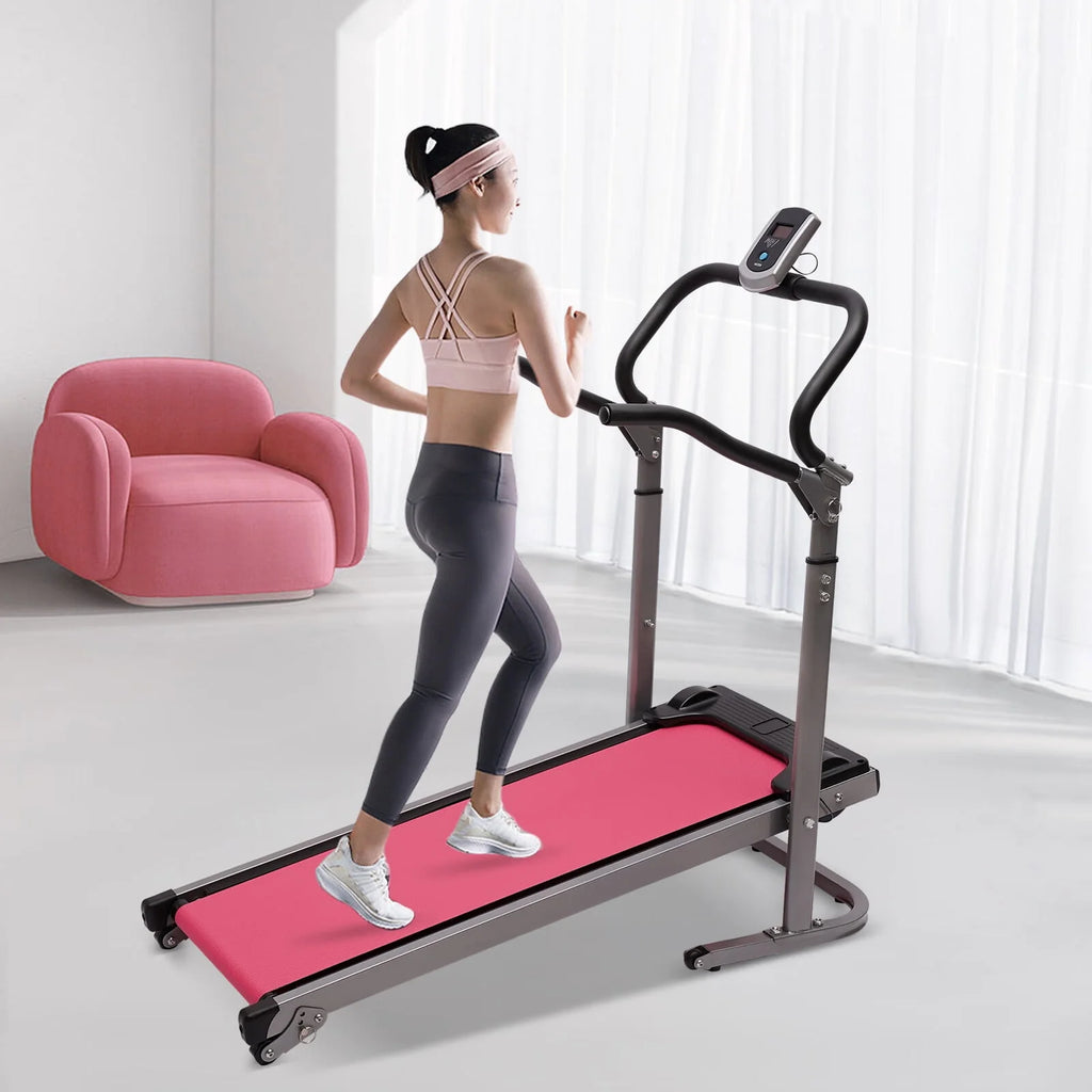 Pink Incline Folding Treadmill F1544