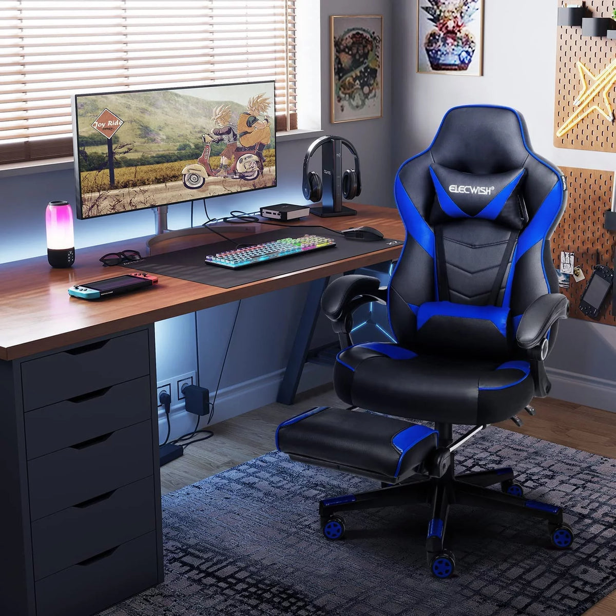 Reclining Ergonomic Gaming Chair with Footrest G880