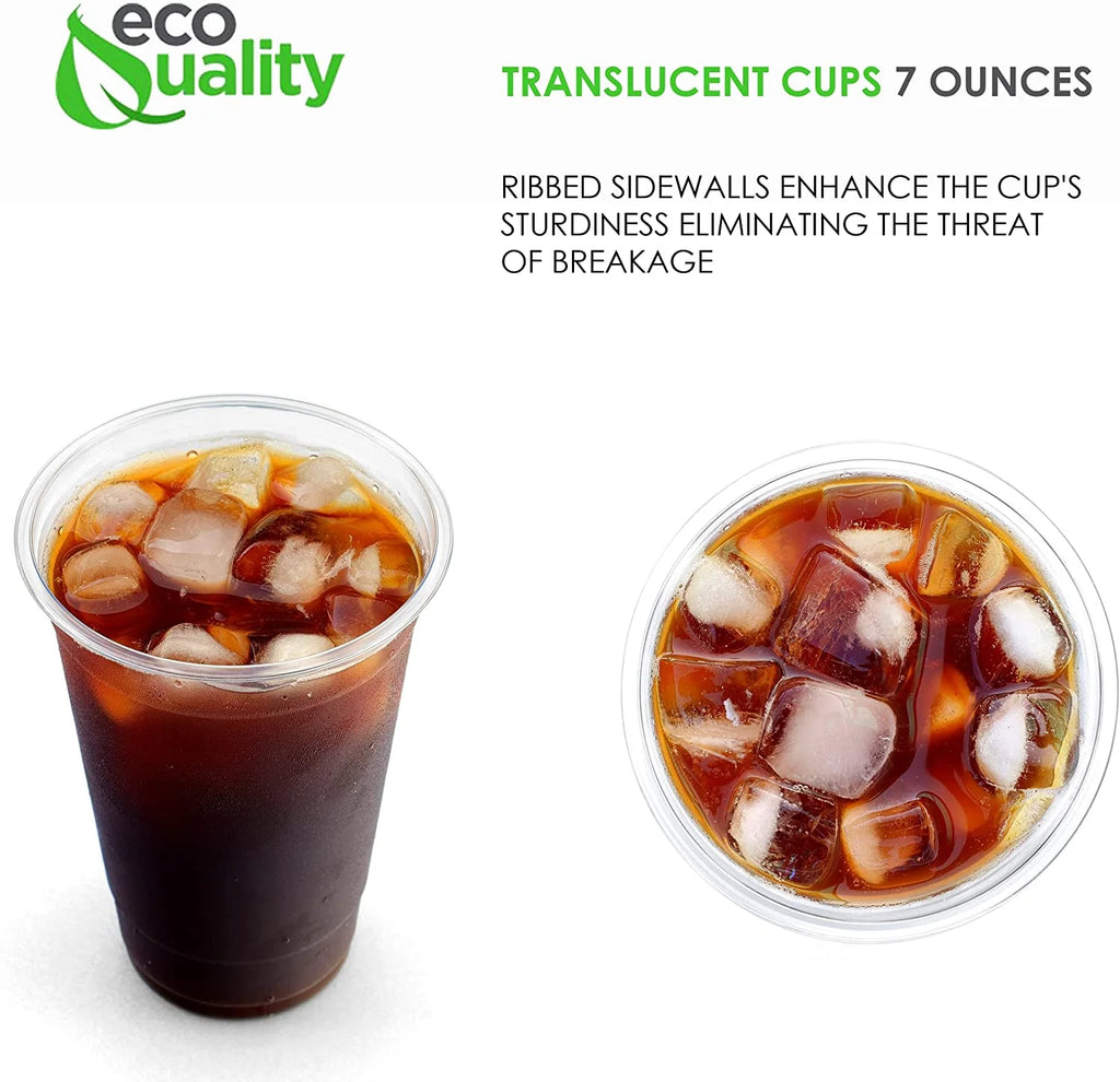 7oz Clear Plastic Cups Disposable BPA-Free H4229