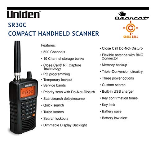 Uniden Bearcat Scanners and Alarm Clock Bundle H989