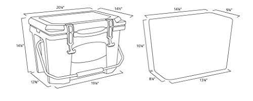 Orange 20 Quart Rotomolded Cooler S284