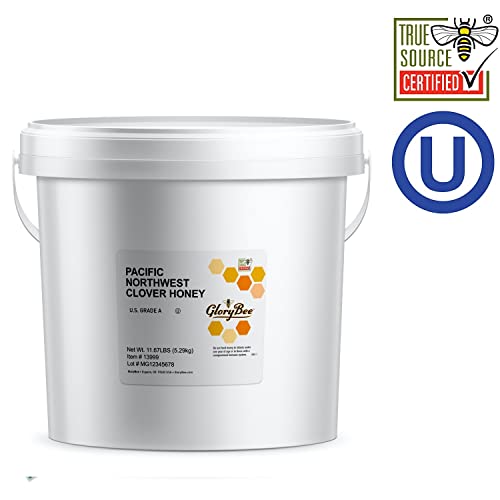 Organic Clover Raw Honey, 186.72 Ounce Bulk Pail C99142