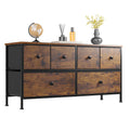 Black 8 Drawer Wide Dresser TV Stand I7213