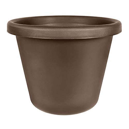 24 Inch Round Slate Blue Plastic Planter W74144