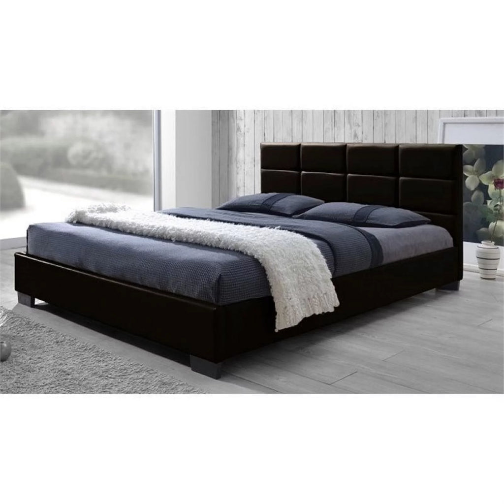 Upholstered Queen Leather Platform Bed G709315