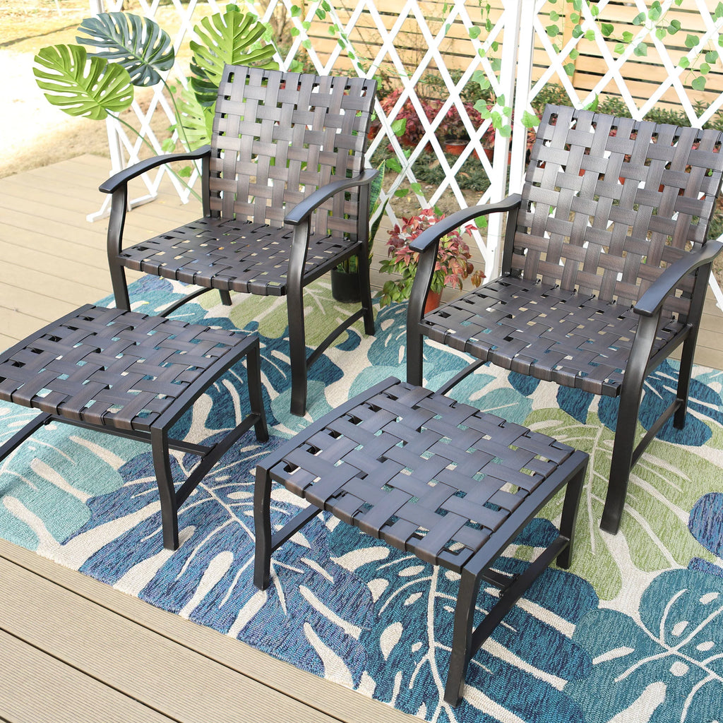 5 Pcs Outdoor Patio Furniture Conversation Set G9384