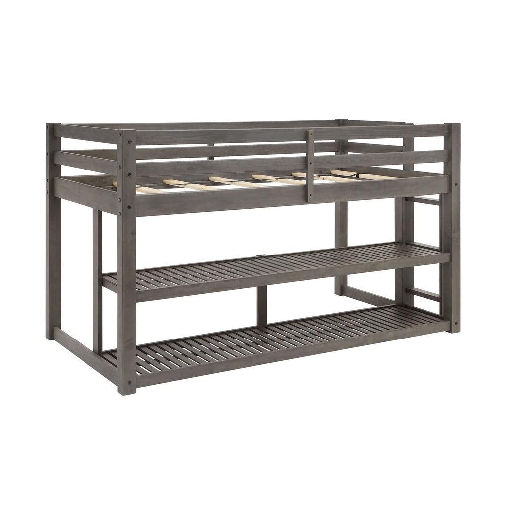 Black Twin Loft Storage Bed W85771