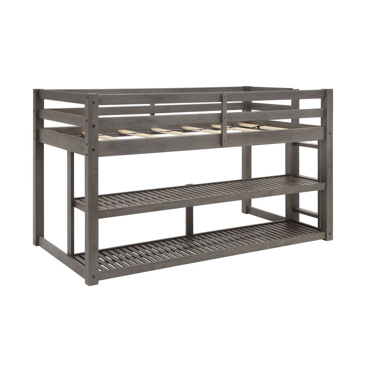 Black Twin Loft Storage Bed W85771