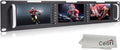 Triple 5 Inch 800x480 Pixel Rack Mount LCD Monitor with 3G-SDI, HDMI, AV Input and Output with Microfiber Cloth I6067