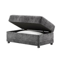 Fabric Storage Ottoman with Casters L486986