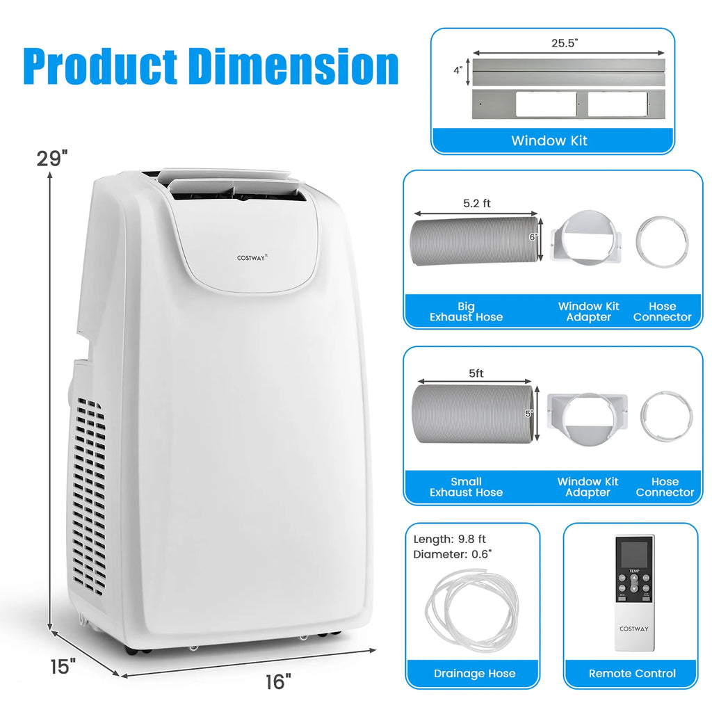 8000 BTU Dual Hose Portable Air Conditioner Q415272