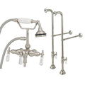 Brushed Nickel Clawfoot Tub Faucet with Handshower X3212
