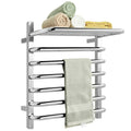 Wall Mounted Towel Warmer Stainless Steel Towel Rack with Top Shelf K166