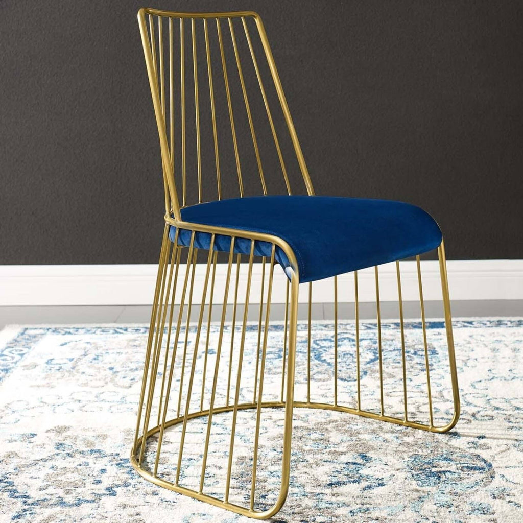 Navy Velvet Dining Chair N5393