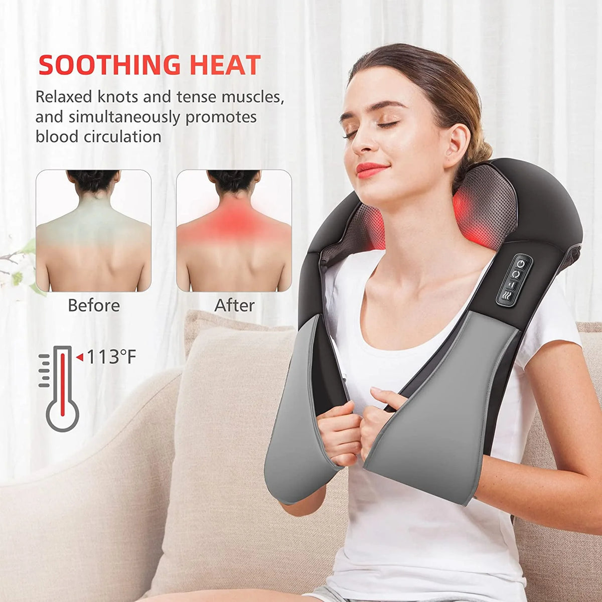 Shiatsu Neck & Shoulder Massager with Heat S118665