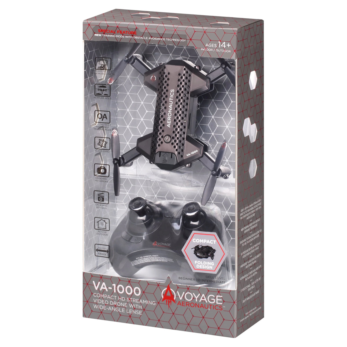 Black 7 inches Wide-Angle Lens Streaming Drone T133