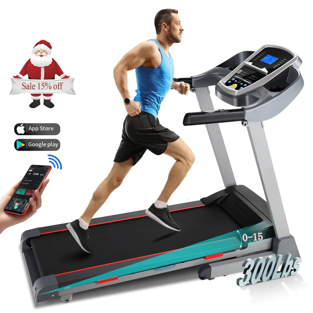 300LBS 3.25HP Electric Treadmill with Auto Incline C5172