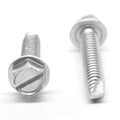 #10-32 x 5/8x22 Fine Thread Thread Cutting Screw Slotted Hex Washer Head Type 23 Low Carbon Steel Zinc Plated Y881290
